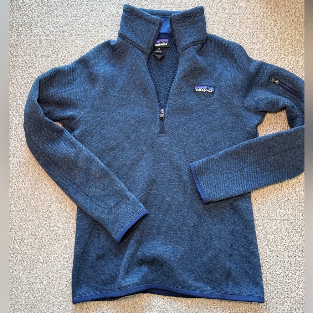 Patagonia Blue Quarter-Zip Sweater